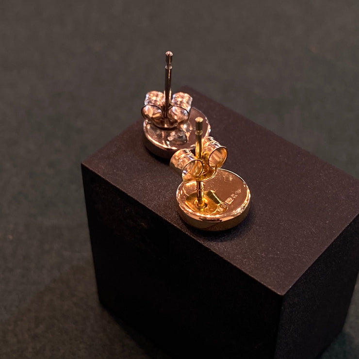 Stud Earrings - Miniature enamel and gold Egg Studs