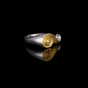 Spriral flowy ring design in silver and gold by Imaginarium Atelier