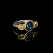 star sapphire celestial ring with diamonds imaginarium atelier
