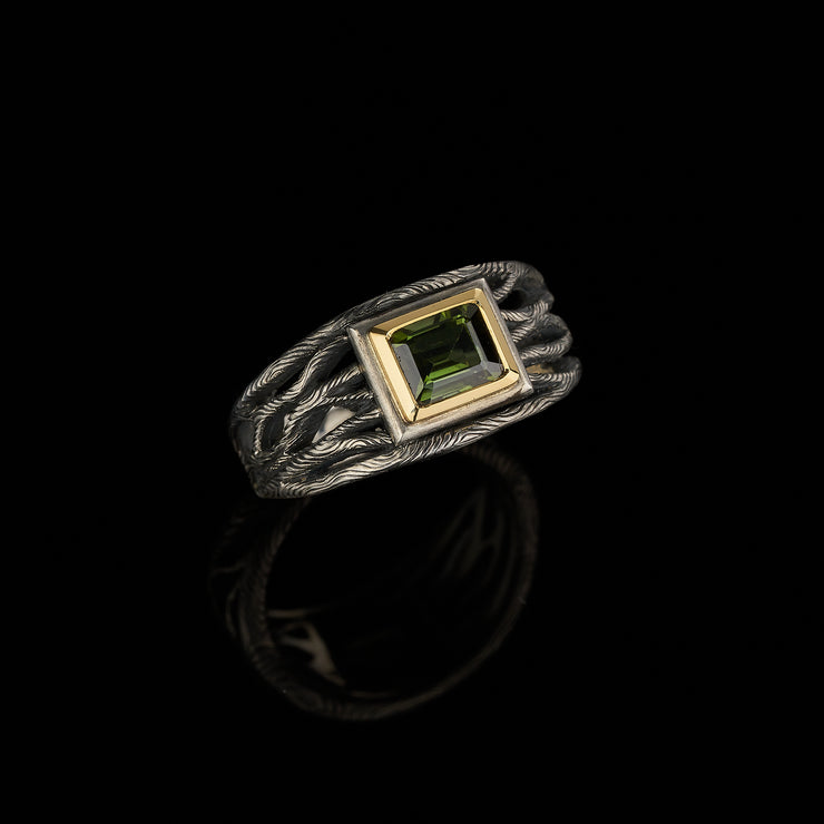 Roots tourmaline ring