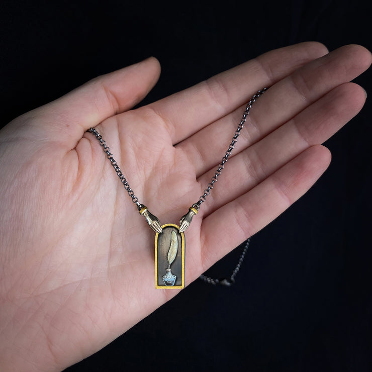 Inkwell and Quill - Curio Pendant