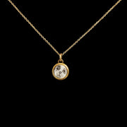 Dog - Miniature enamel and gold pendant