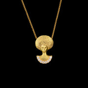 Forest Goddess pendant in 18 ct gold.