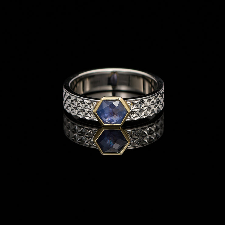 Hexagon Sapphire ring