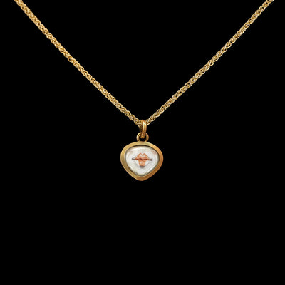 Pierrot's Mouth - Miniature enamel and gold pendant