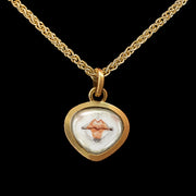 Pierrot's Mouth - Miniature enamel and gold pendant