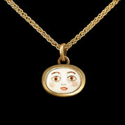 Nino - Miniature enamel and gold pendant