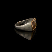 rutilated quartz one off a kind ring in silver and gold by Imaginarium Atelier