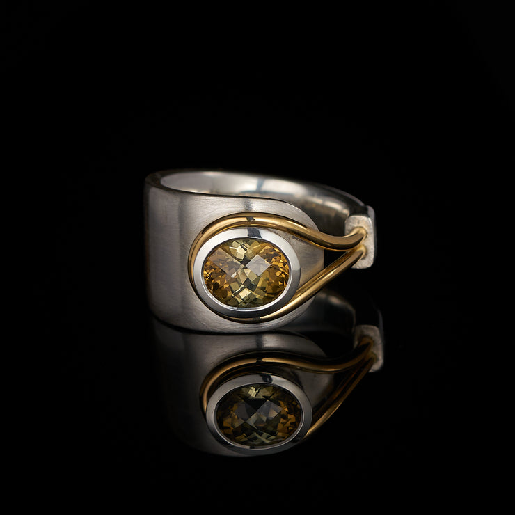 spoon ring golden tourmaline imaginarium atelier