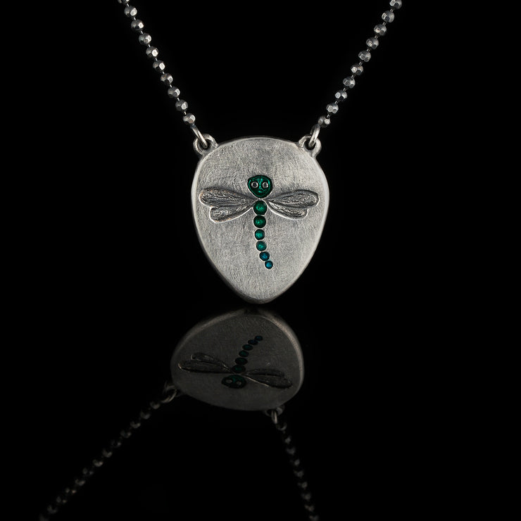 silver dragonfly necklace 