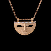 The Dreamer Mask pendant 18ct rose gold.